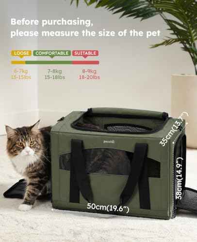 Cat Carrier Stable (Green / 19.6"L x 14.9"W x 13.7"H)