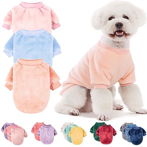 Small Dog Sweaters (Ballet pink,Skyblue,Peach / X-Large)