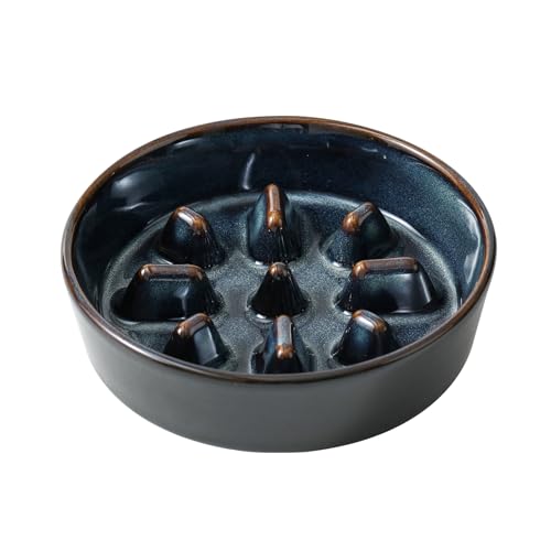 Ceramic Slow Feeder Dog Bowls (1 x Starry Sky - C / S- 6.1inch / 0.9 Cups)
