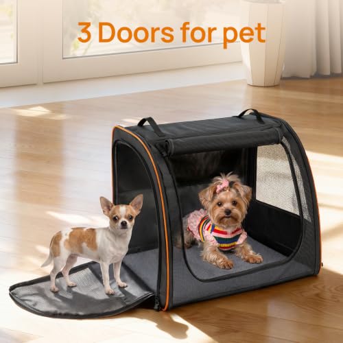 Dog Car Seat Enclosed Carrier for Pets Travel Safety Dog Crate Soft - PetSolution