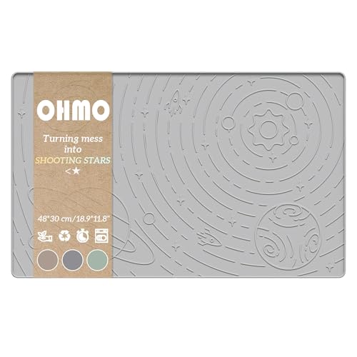 Galaxy Pet Feeding Mat (18.9"L x 11.8"W / Ash Light Grey)
