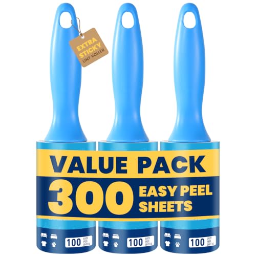 Extra Sticky Lint Roller for Pet Hair (300 Extra Sticky Sheets)