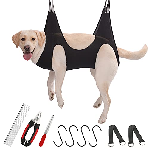 Pet Dog Grooming Hammock Harness for Cats & Dogs (L（Weight：45-80LB）)