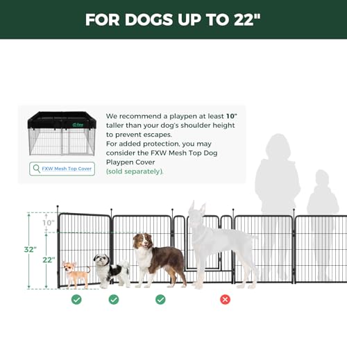 Rollick Dog Playpen (Black / 32"H)