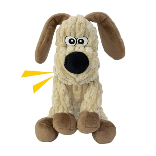 Squeaky Stuffed Dog Toys (Khaki)