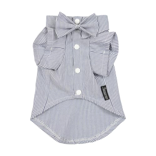 Pet Shirt Clothes for Dogs and Cats (Blue Stripe / Small)