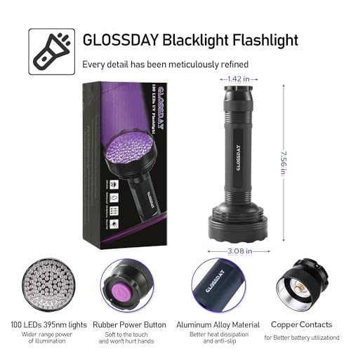 UV Flashlight Black Light (100LED)