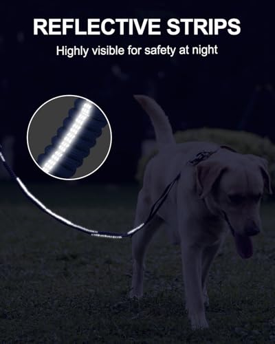 Tactical Bungee Dog Leash (Navy Blue)