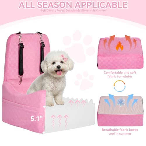 Cat Car Seat with Patented Safety System (Pink / Medium)