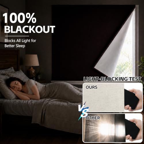 Self Adhesive Curtain No Rod Needed (Light Beige / 35"W x 60"H)
