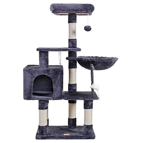 Cat Tree with Toy (50.4 inch / Smoky Gray)
