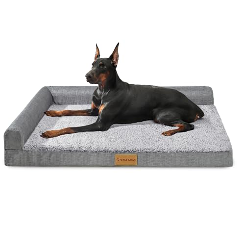 Orthopedic Large Dog Bed Washable Pet Sofa Bed 48''X30''Grey (Grey / 48"L x 30"W x 3.5"Th)