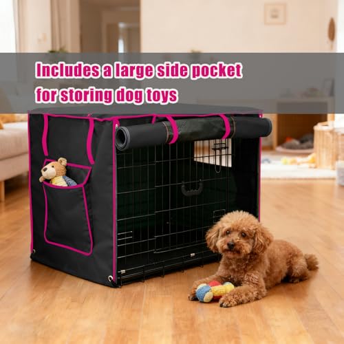 42 Inch Black Dog Crate Cover (42.0"L x 28.0"W x 30.0"H / Black)