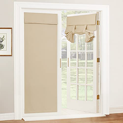 Blackout French Door Curtain (Biscotti Beige / 26"W x 72"L (Pack of 1))