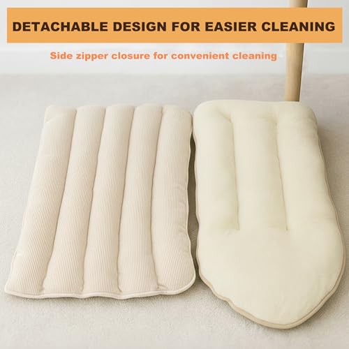 3-in-1 Detachable Winter Warm Pet Cave Bed，Soft Enclosed Cozy Cat House for Indoor Cats, Polyester Plush Fabric, Winter Pet Shelter, Small Pet Cubby, 17.7 * 11.8 * 7.5inchs,Beige (Beige / Medium)