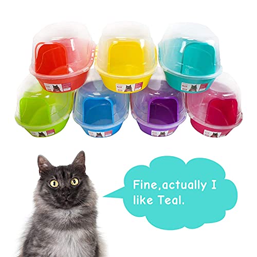Jumbo Hooded Cat Litter Box (Blue)
