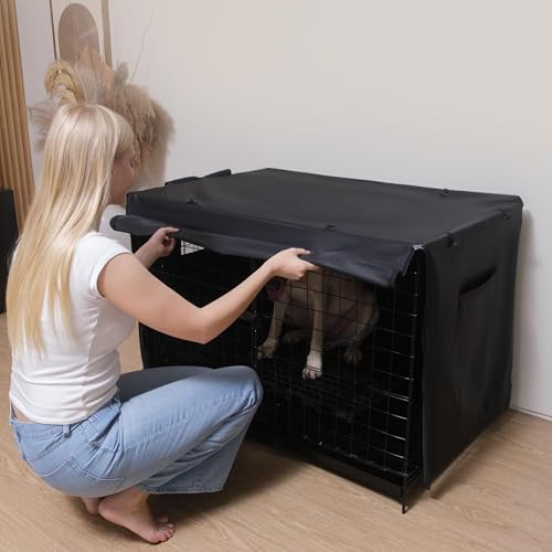 Dog Crate Cover 36 inch (Black / 36.0"L x 23.0"W x 25.0"H)
