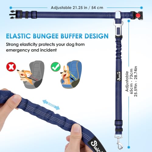 Dog Seat Belt for Car (F.Blue)
