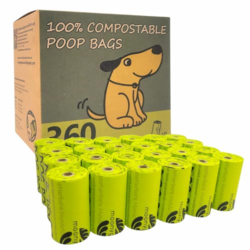 Compostable Dog Poop Bag Rolls (1 Count (Pack of 360))