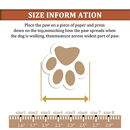 Dog Boots & Paw Protectors Non (Size 3: （2.5''x1.9'')(L*W) for 23-33 lbs / Brown)