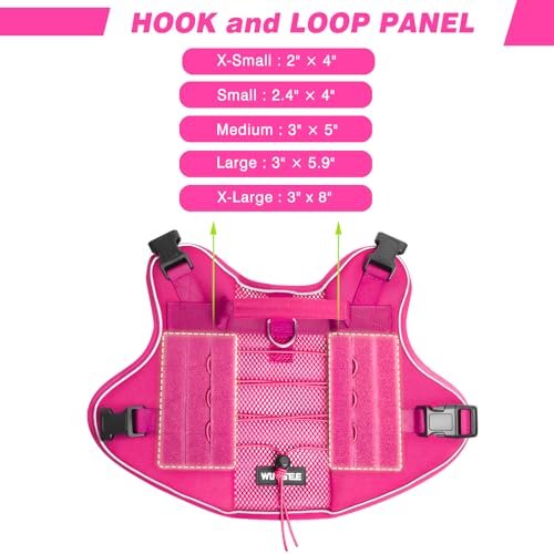 Service Dog in Training Mesh Harness with 10 Removale Pet Patches (Small / Pink)