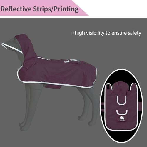 Dog Raincoat Reversible (Dark Pink / X-Large(37-55lb))