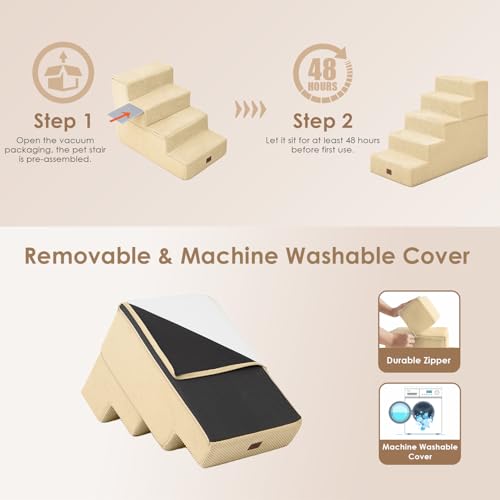 Dog Stairs for High Bed 22.5" H (Graige / Standard 15.7" x 30" x 22.5")