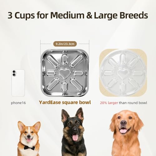 Stainless Steel Slow Feeder Dog Bowls Medium & Large Breed 3 Cups (Sliver)