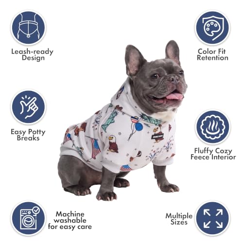 Dog Hoodie Buttery (USA Grey / 3XL)