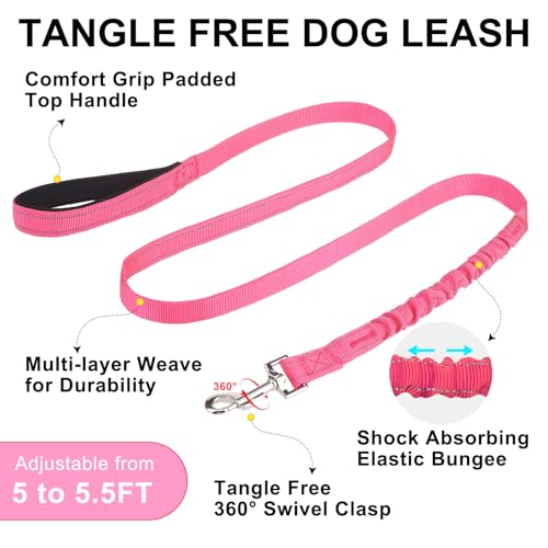 Small Dog Harness and Leash Set (Dark pink / XS: Chest 15"-18")