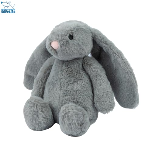 Bunny Buddy Squeaky Plush Dog Toy (Bunny (Beige, Gray) / Large)