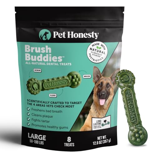 Brush Buddies Vet Backed Dog Dental Chews (8 Count (Pack of 1))