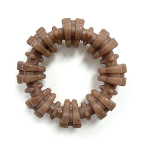 Strong Chew Ring Dog Chew Toy Made with Real Beef & Chicken (Textured Ring / X-Large)