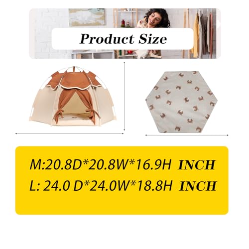 Cat Tent for Indoor (Large / Beige)