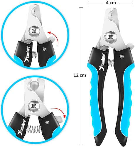 Pet Nail Clippers Professional Nail Trimmer Suitable for Puppy (Bright Blue / Medium to Small pets)