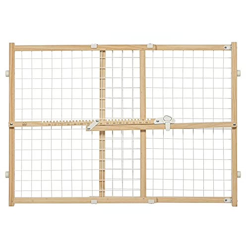 Wire Mesh Pet Safety Gate (Wood / Small)