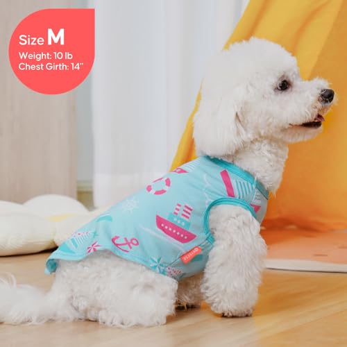 2Pack Dog Shirt for Medium Dogs Soft Breathable T (X-Large (18-30lbs) / 3# Sailing Boat+Ice Cream)