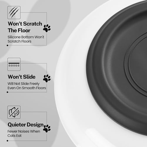 Cat Food Bowls (Shallow Dish | 6 PCS / Fishbone + Cat Paw)