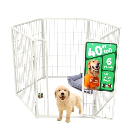 Homeplus Indoor Dog Playpen (White / 40"H)