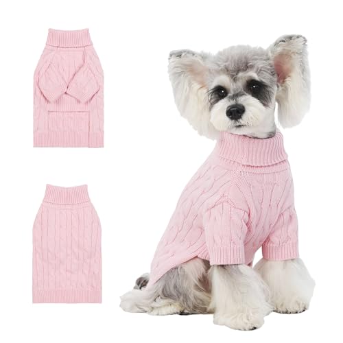 Small Medium Dog Sweater (Pink / Medium)