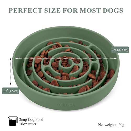Slow Feeder Dog Bowls (Avocado Green / L)