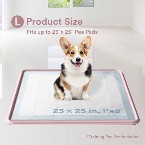 Pee Pad Tray Holder for Dogs (Large / Pink)