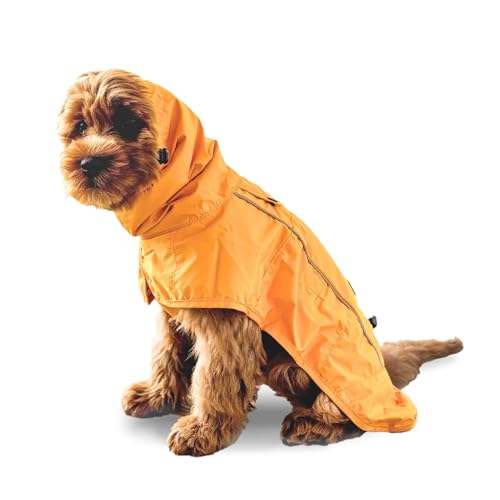 Dog Raincoat Waterproof Rain Jacket w (01 - Mustard Yellow / Medium)