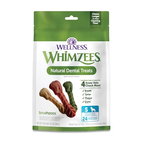 Wellness Brushzees Natural Dog Dental Treat (24 Count (Pack of 1))