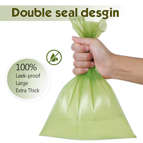 Dog Poop Bags Rolls (Grass Green / 20 Count (Pack of 15))