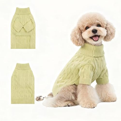 Small Medium Dog Sweater (Light Green / Small)