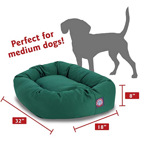 32 Inch Bagel Calming Dog Bed Washablee (Green)