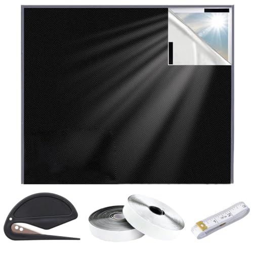 Blackout Curtains 118x57in Portable Cuttable with 10M Magic Tapes (57"W x 118"H)
