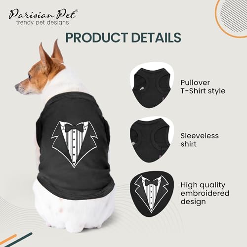 Dog Shirt 100% Cotton Shirts for Small Dogs (Small / Tuxedo)