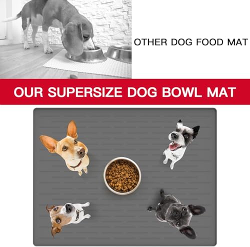XXXL Pet Food Mat (Dark Brown / 48"L x 32"W)